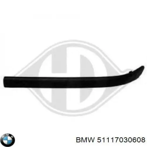 Молдинг бампера переднего правый 51117030608 BMW