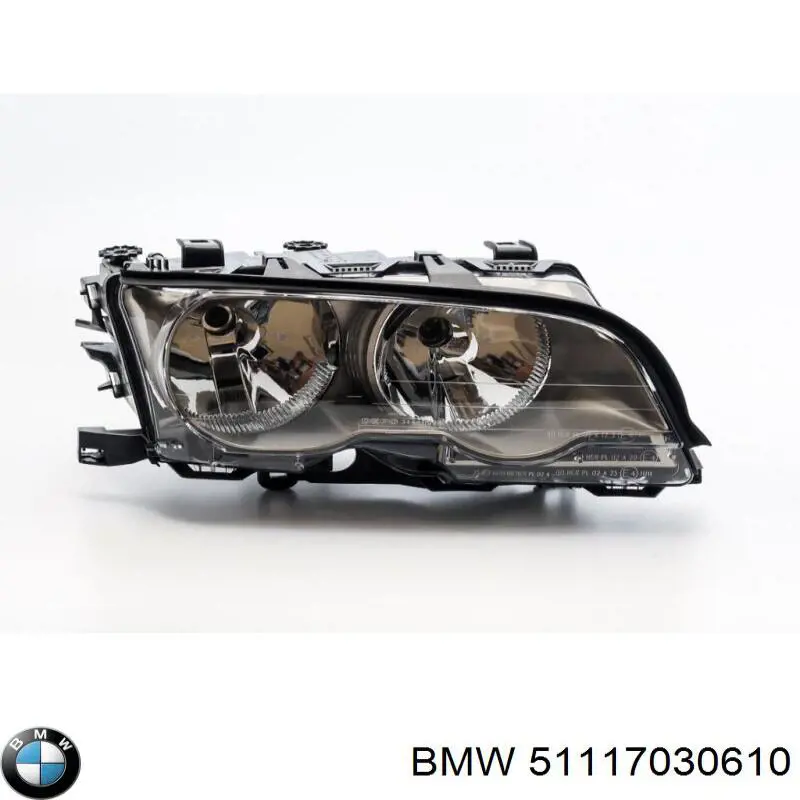 Ресничка (накладка) правой фары 51117030610 BMW