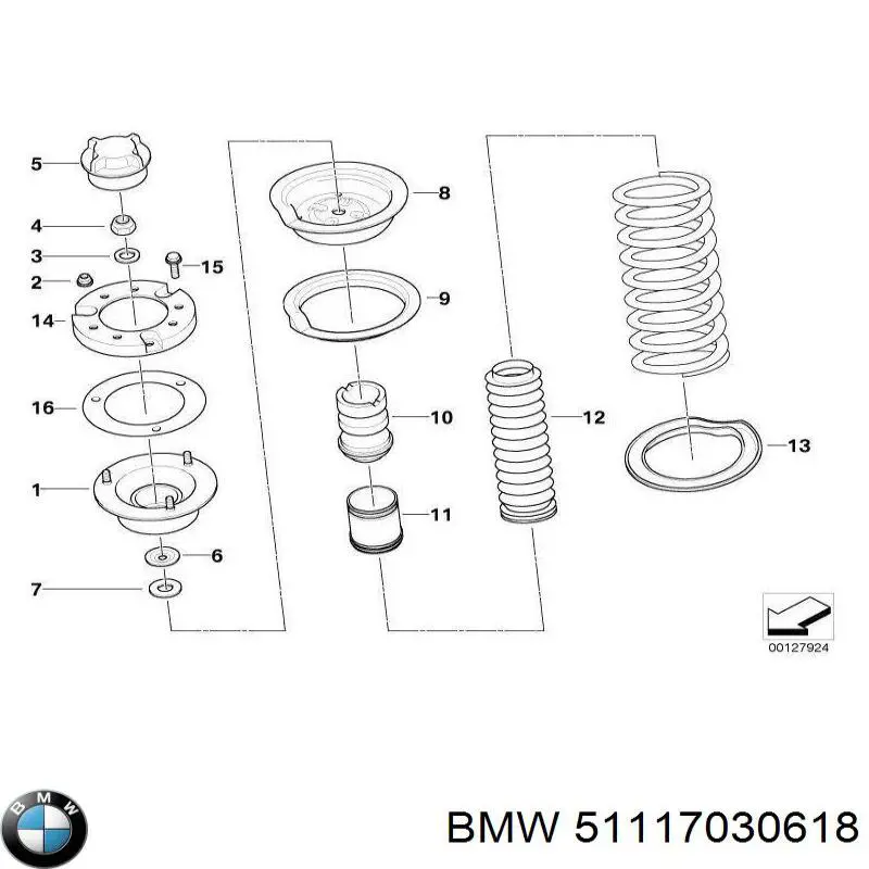Направляющая переднего бампера правая BMW 51117030618 цена, от 32.40 USD