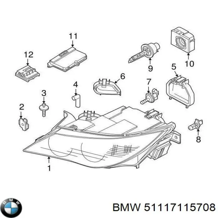 Купить 51117115708 BMW Накладка бампера переднего правая