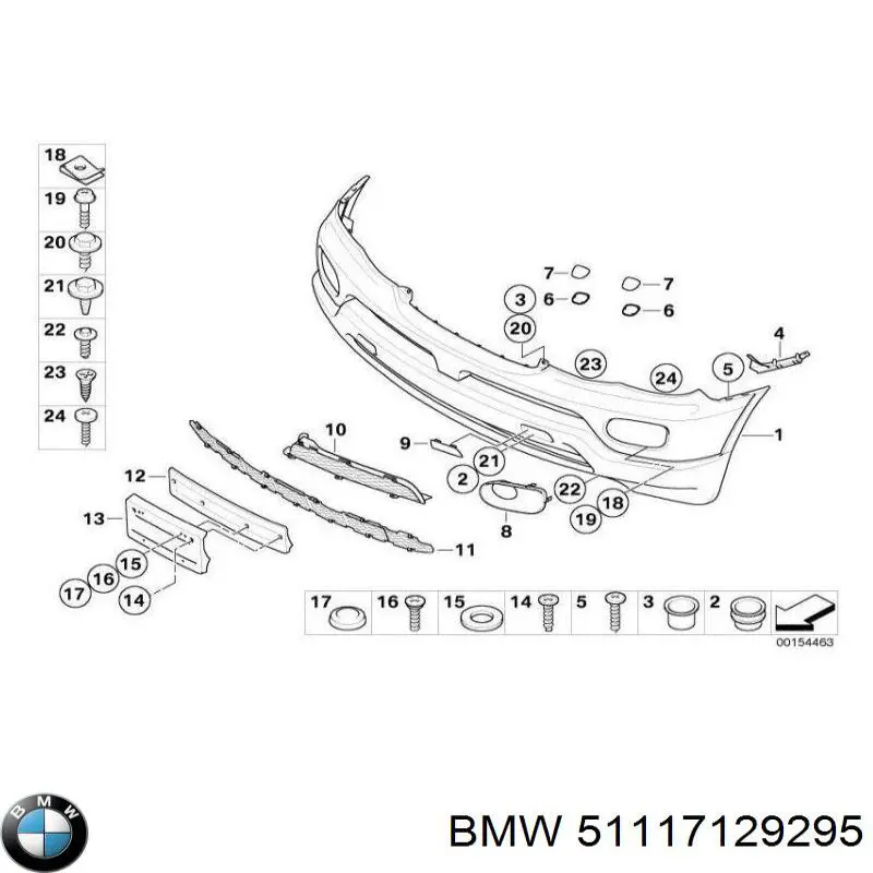 Бампер на авто BMW 51117129295 цена, от 352.42 USD