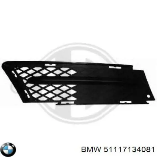 51117134081 BMW grelha esquerda do pára-choque dianteiro