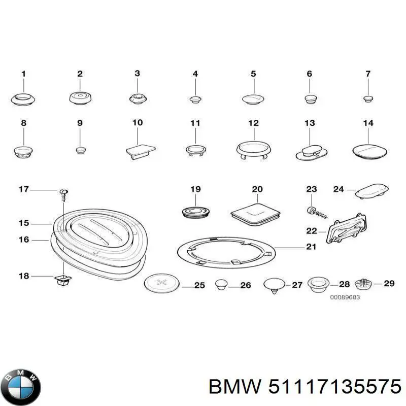 Кронштейн бампера переднього, лівий 51117135575 BMW