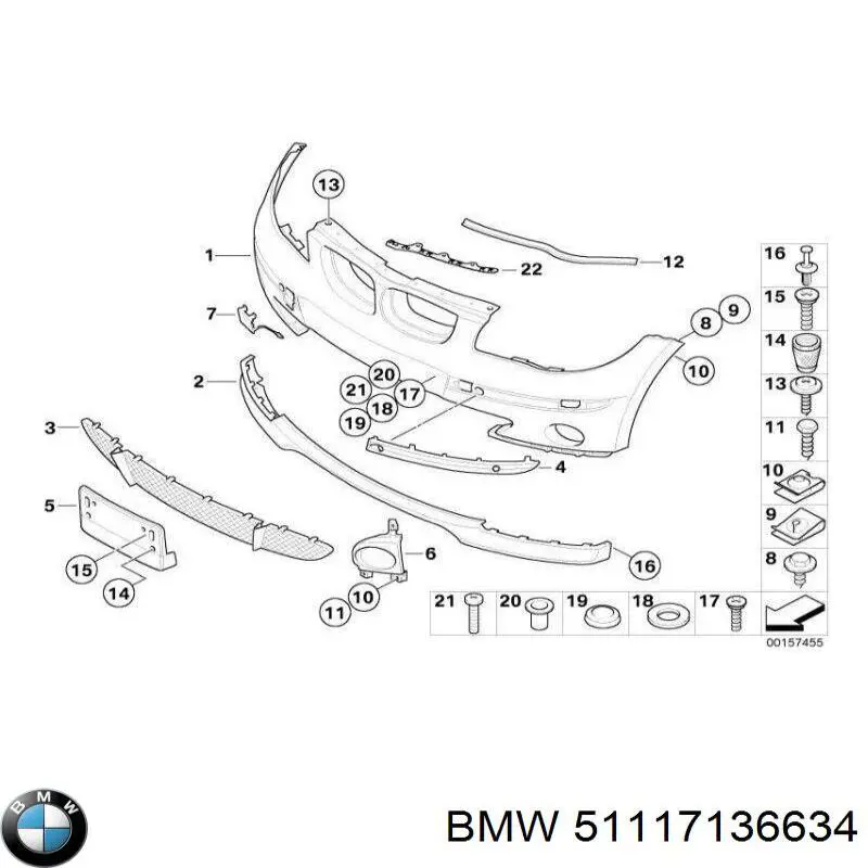  Заглушка буксировочного крюка BMW 1 