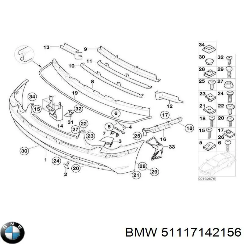 51117142156 BMW pára-choque dianteiro