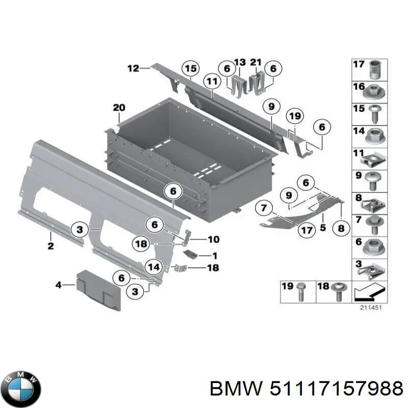 Направляющая переднего бампера правая Mercedes A51117157988 цена, от 10.28 USD