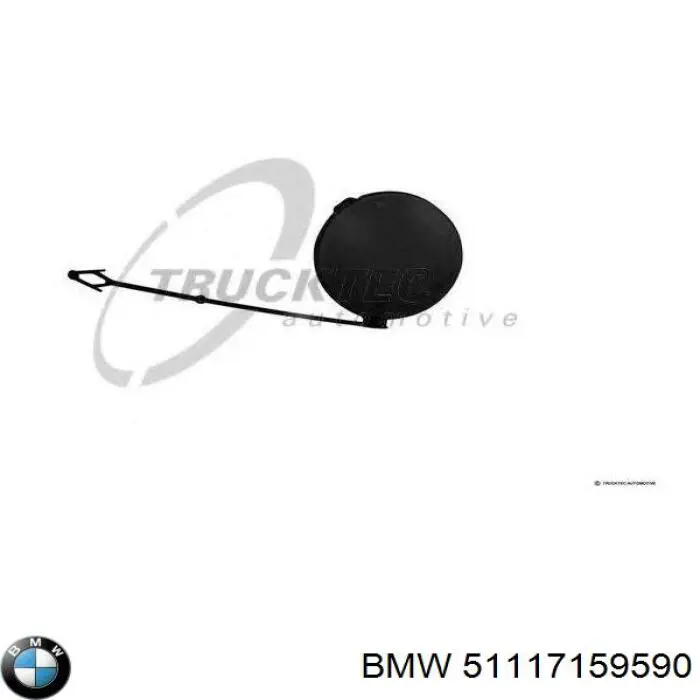 51117159590 BMW заглушка бампера буксировочного крюка передняя правая