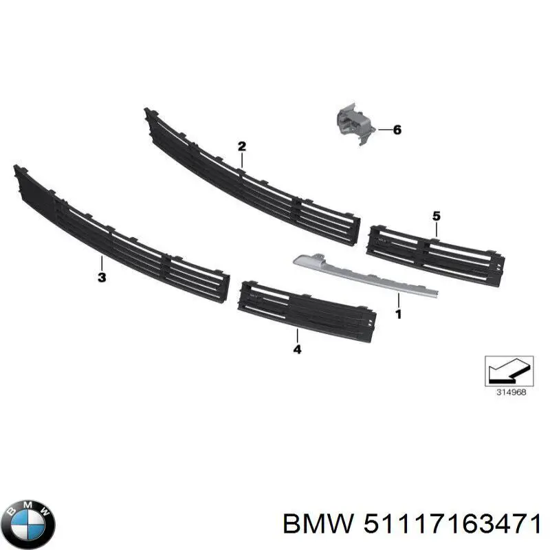 Купить 51137163471 BMW Кронштейн бампера переднего
