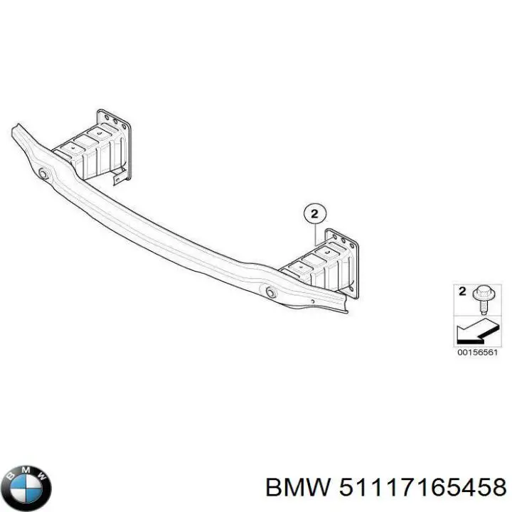 51117165458 BMW Балка бампера переднего