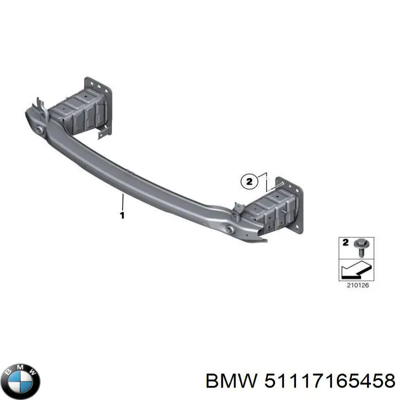 Усилитель бампера переднего BMW 51117165458
