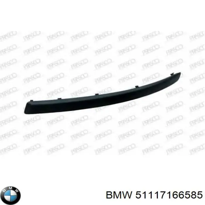 Молдинг бампера переднего, левый BMW 51117166585 цена, от 12.20 USD