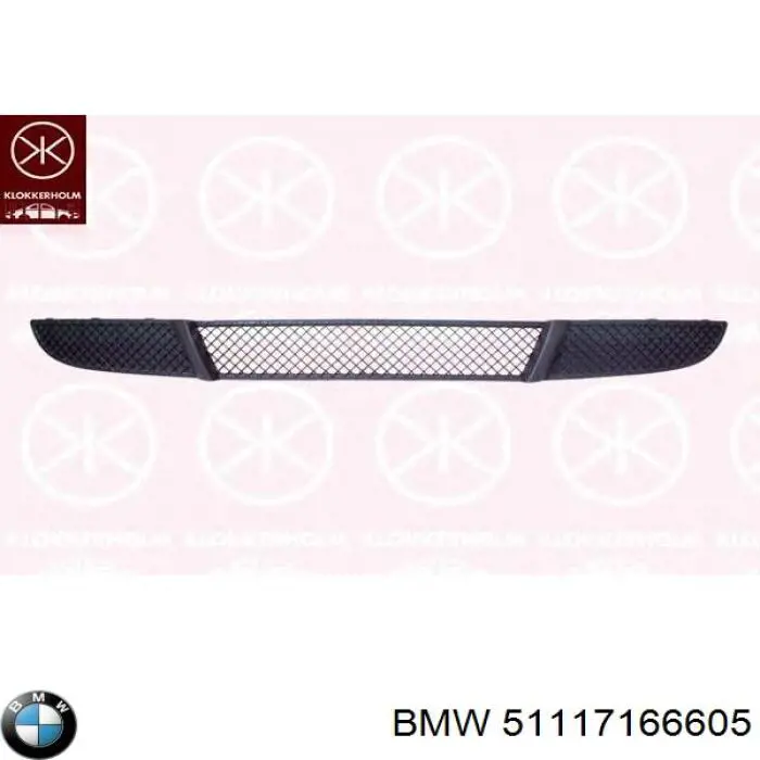 51117166605 BMW решетка бампера переднего центральная