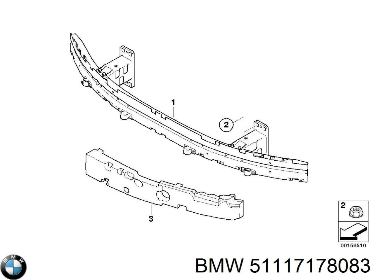 Absorvedor (enchido) do pára-choque dianteiro para BMW 5 (E61)