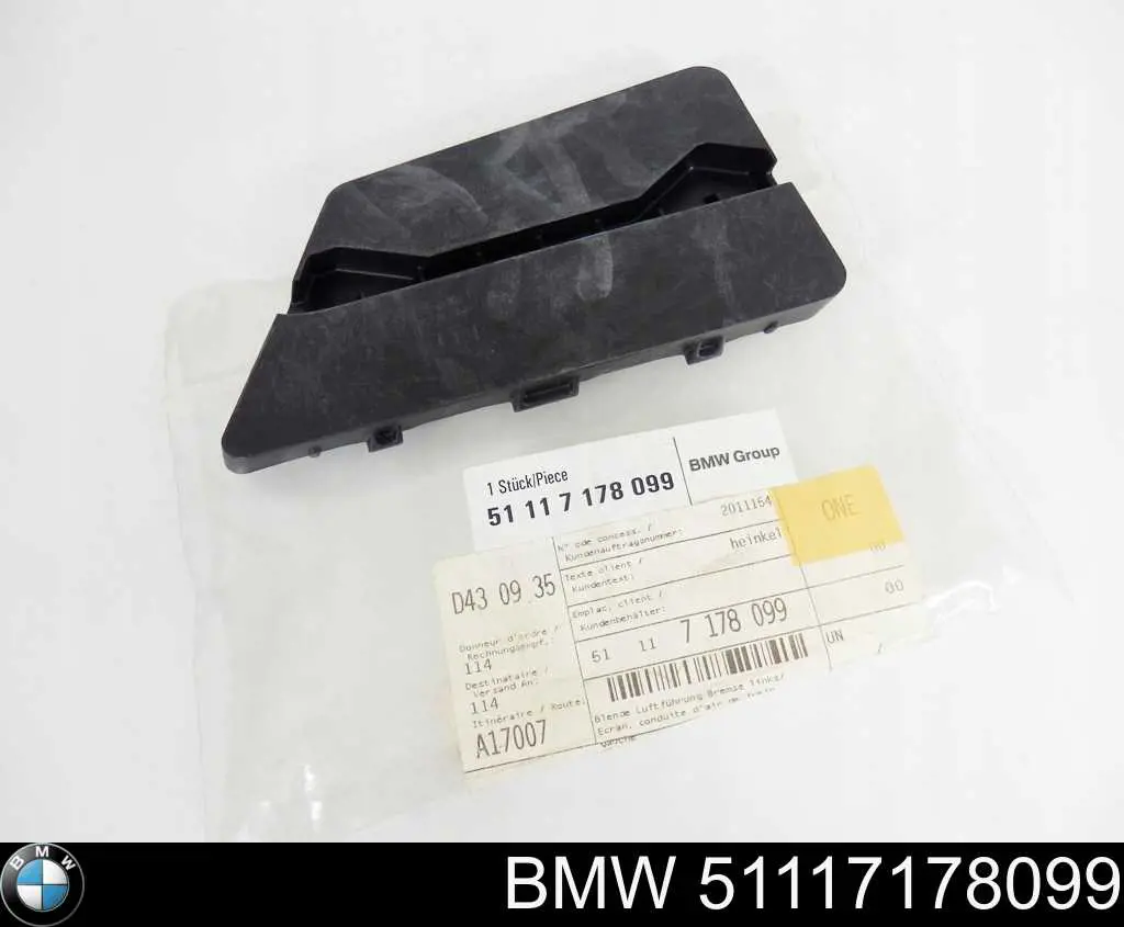 Placa sobreposta esquerda do pára-choque dianteiro para BMW 5 (E60)