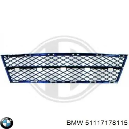 Решетка бампера переднего центральная BMW 51117178115