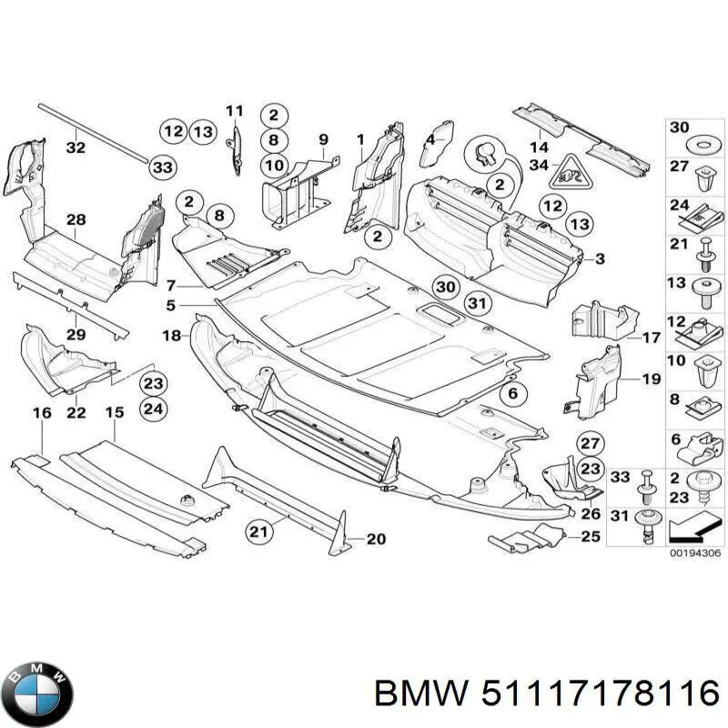 Жалюзи радиатора охлаждения BMW 51117178116 цена, от 73.36 USD
