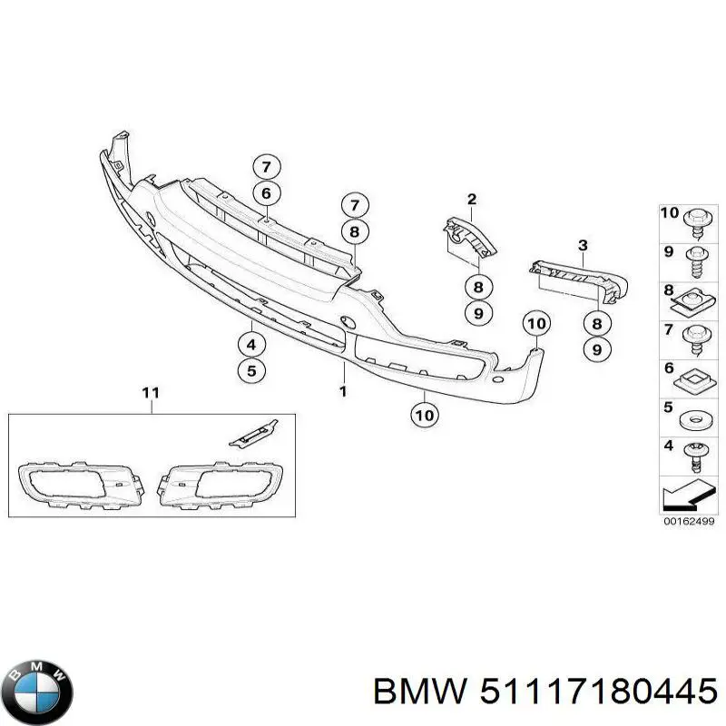 Бампер на авто BMW 51117180445 цена, от 55.28 USD