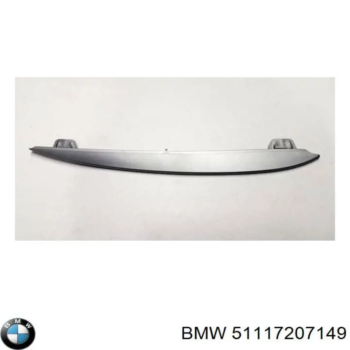 Listón embellecedor/protector, parachoque delantero izquierdo 51117207149 BMW