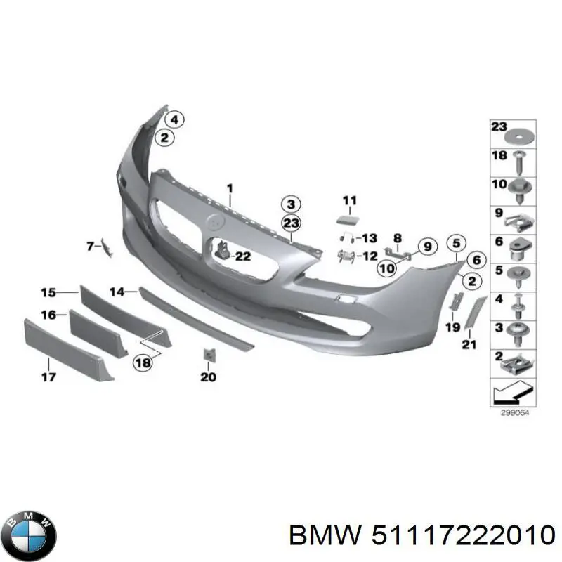 Спойлер переднего бампера BMW 51117222010 цена, от 19.00 USD