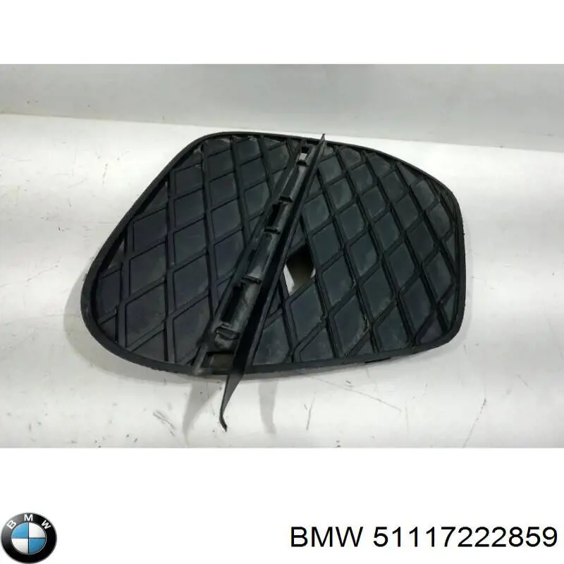 51117222859 BMW заглушка (решетка противотуманных фар бампера переднего левая)