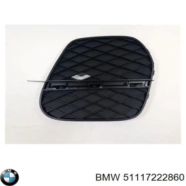 Rejilla de antinieblas delantera derecha 51117222860 BMW