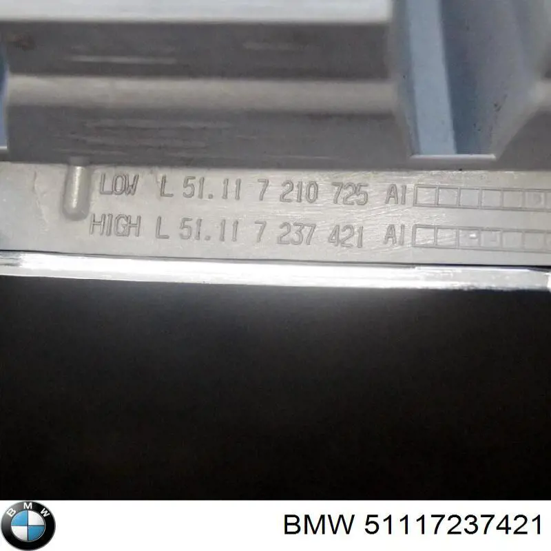 51117237421 BMW grelha do radiador esquerda