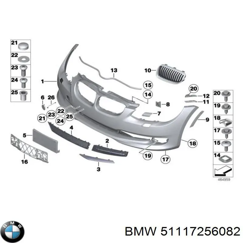 51117256082 BMW Бампер передний в сборе
