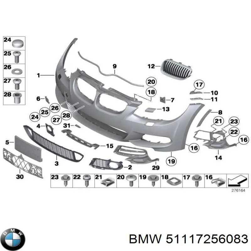 51117256083 BMW pára-choque dianteiro