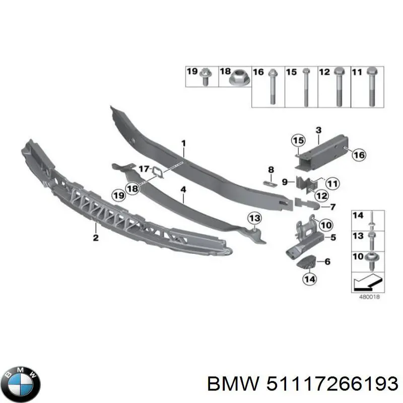 PBM44031L KLARKSONAS Крепление энергопоглотителя переднего бампера