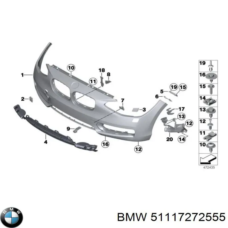Кронштейн бампера переднего внешний левый на BMW 2 (F23) купить.