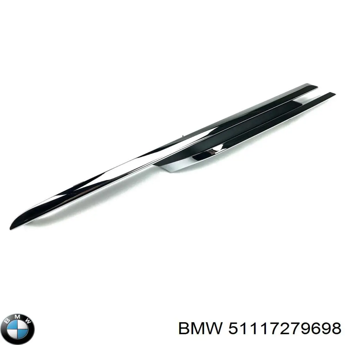 Молдинг решетки бампера переднего правый Бмв 3 