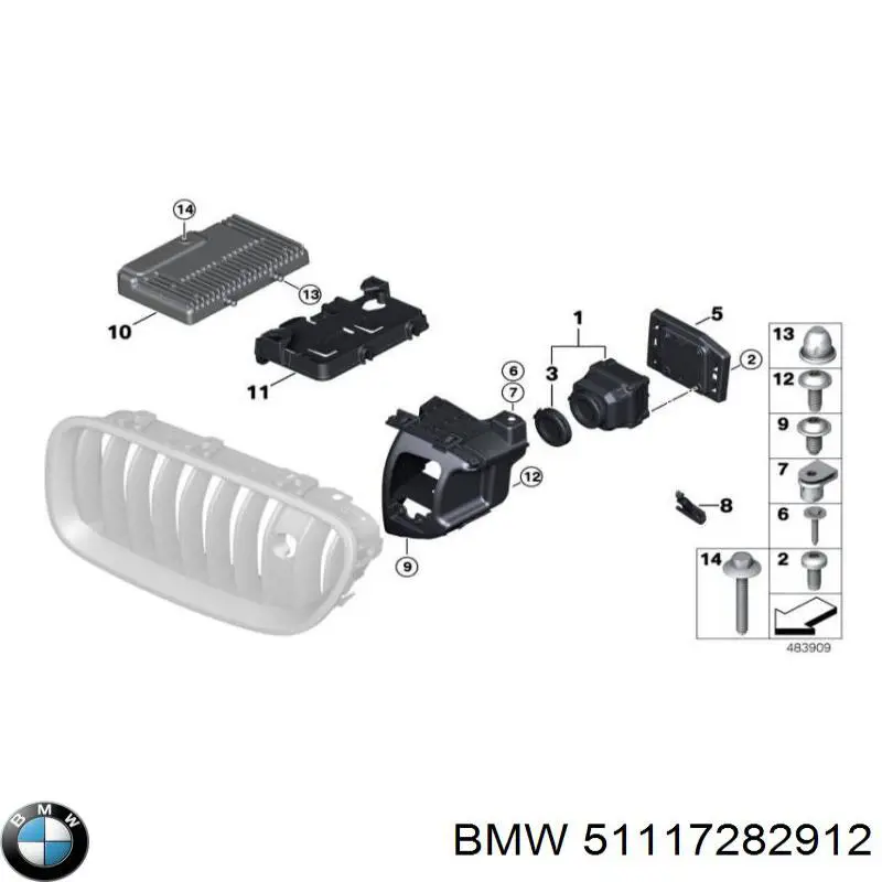 51117282912 BMW Накладка зеркала заднего вида, правая