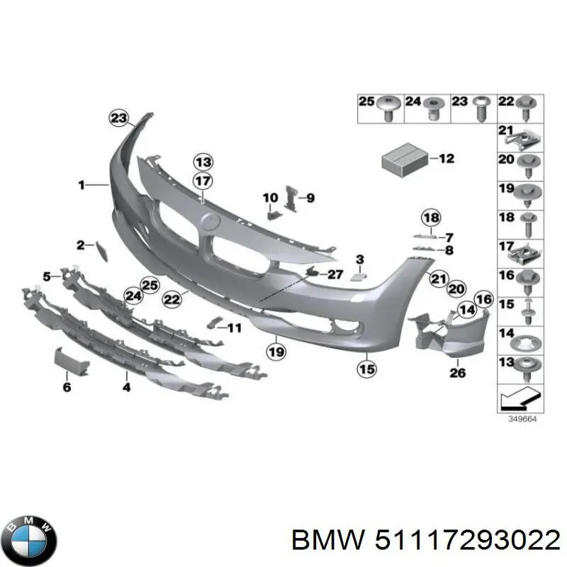 Бампер на авто BMW 51117293022 цена, от 99.20 USD