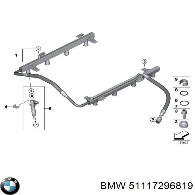 51117296819 BMW Решетка бампера переднего центральная