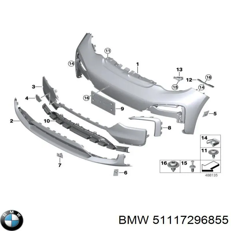 Купить 51117296855 BMW 