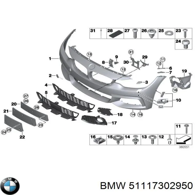 Купить 51117302950 BMW 