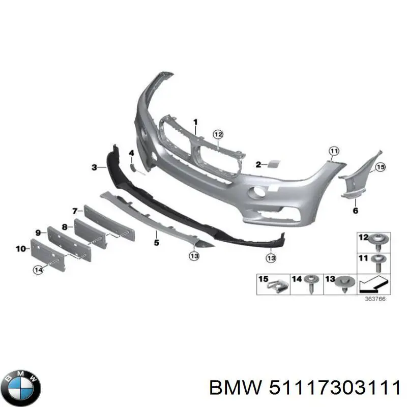 Купить 51117303111 BMW Воздуховод тормозного диска левый