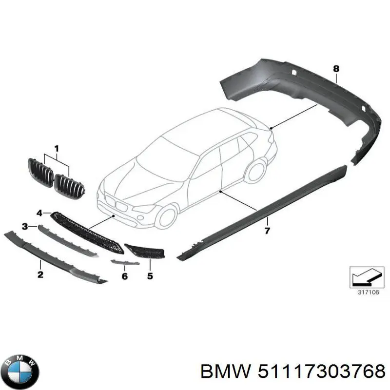  BMW 51117303768 цена, от 19.95 USD