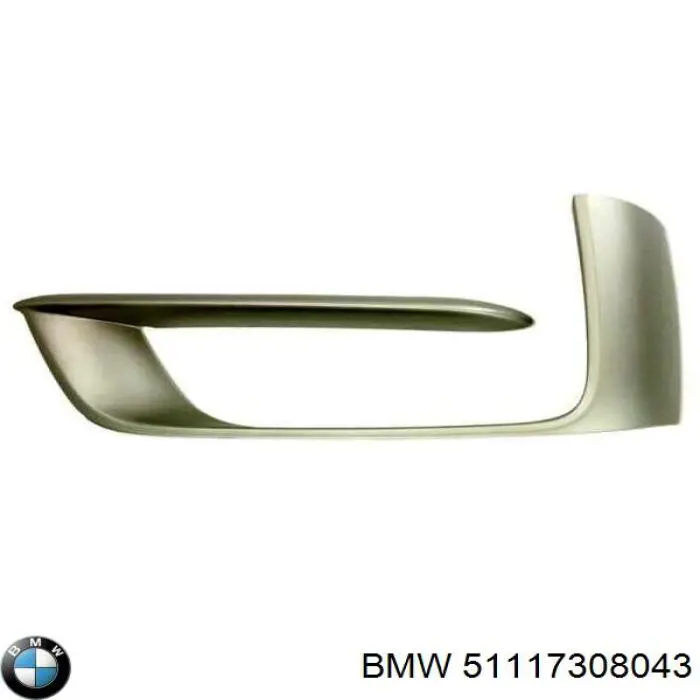 51117308043 BMW Молдинг решетки бампера переднего левый
