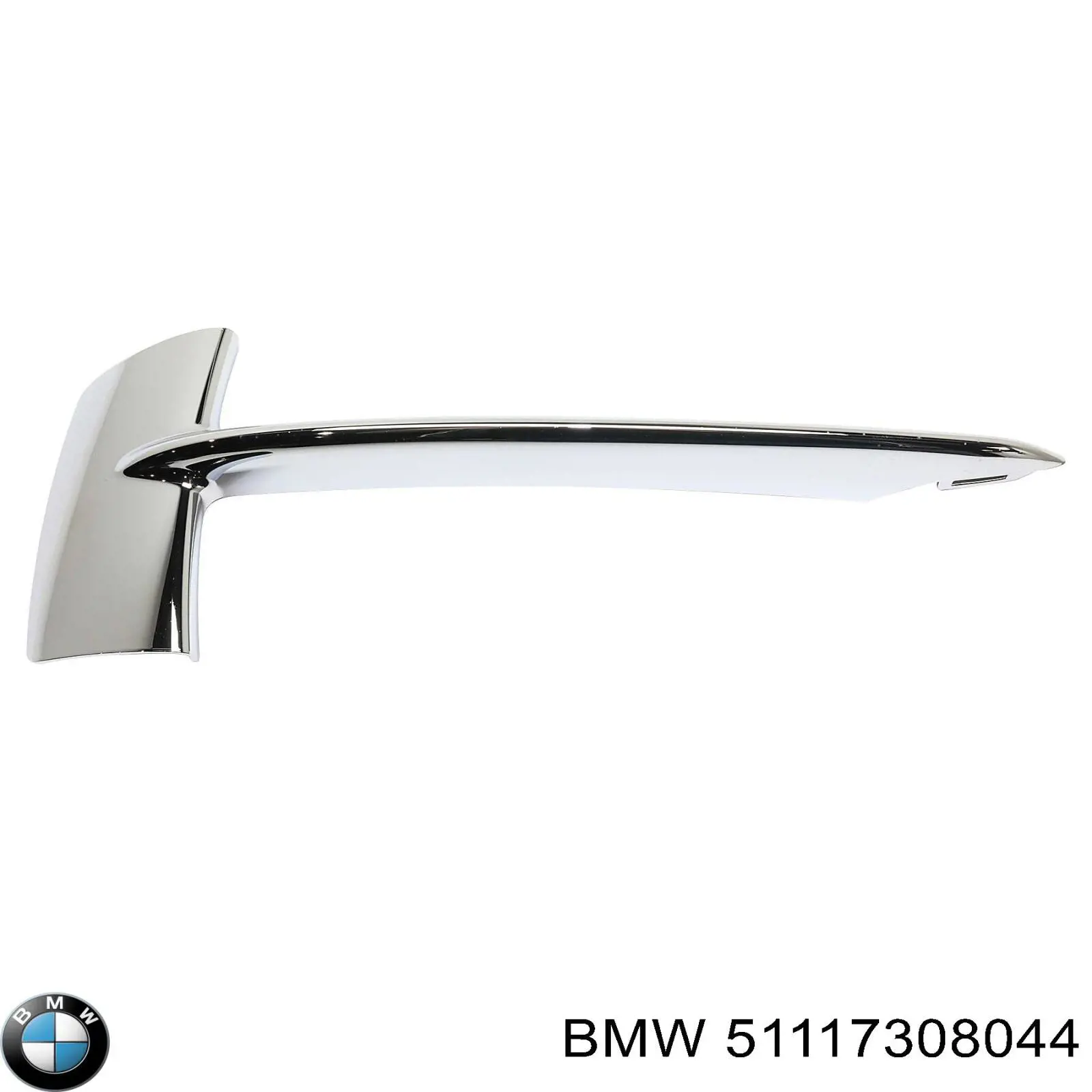 51117308044 BMW Молдинг решетки бампера переднего правый