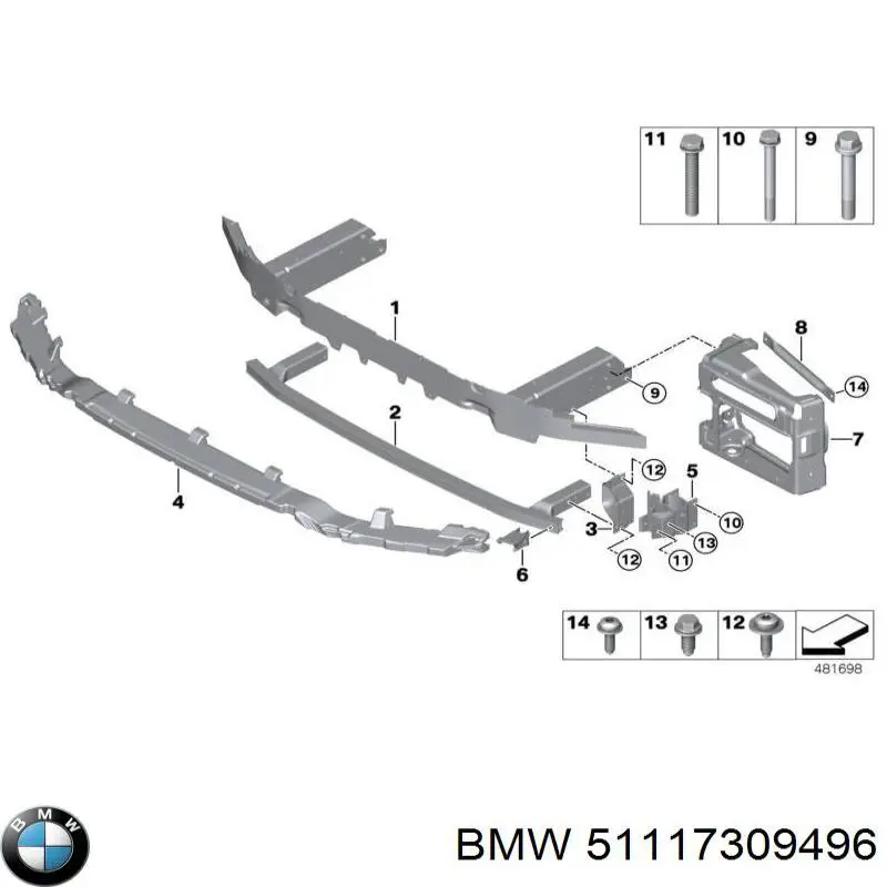  BMW 51117309496 цена, от 118.05 USD