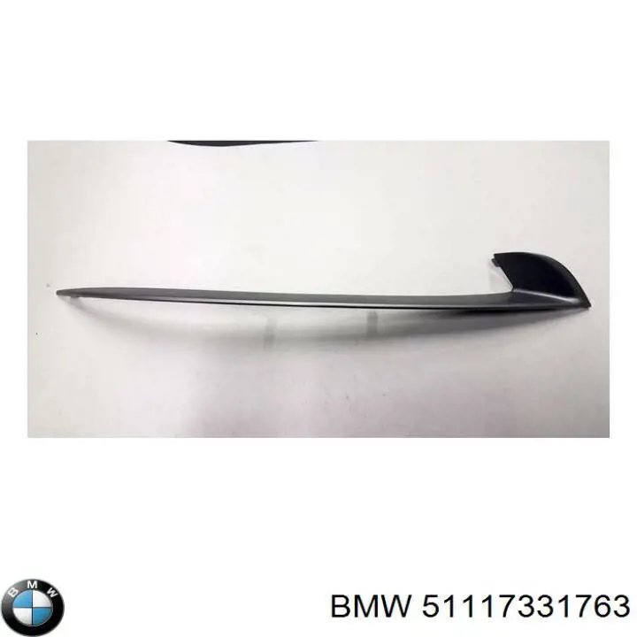 Moldura de rejilla parachoques delantero izquierda 51117331763 BMW