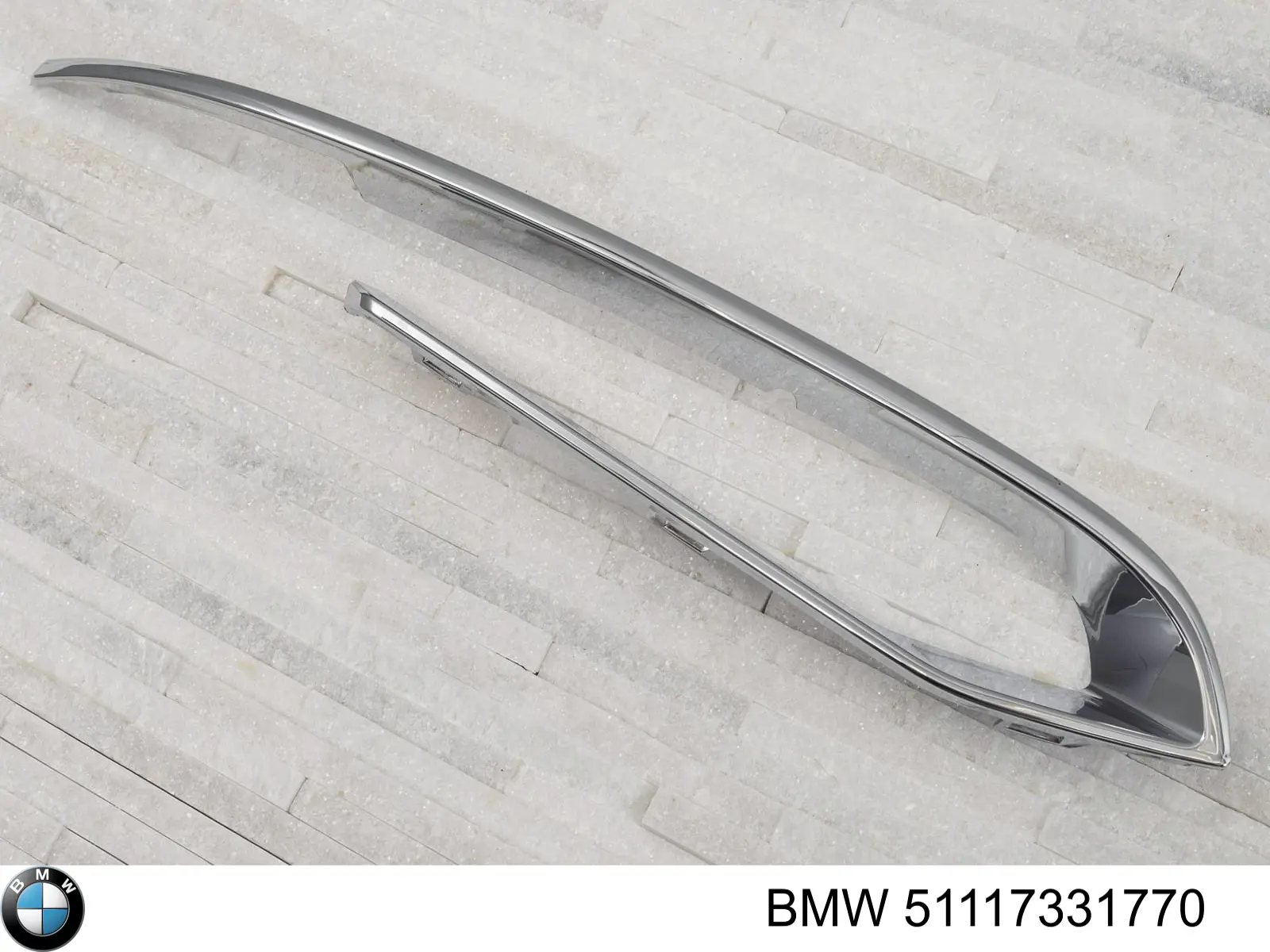 Молдинг решетки бампера переднего правый BMW 51117331770 цена, от 63.63 USD