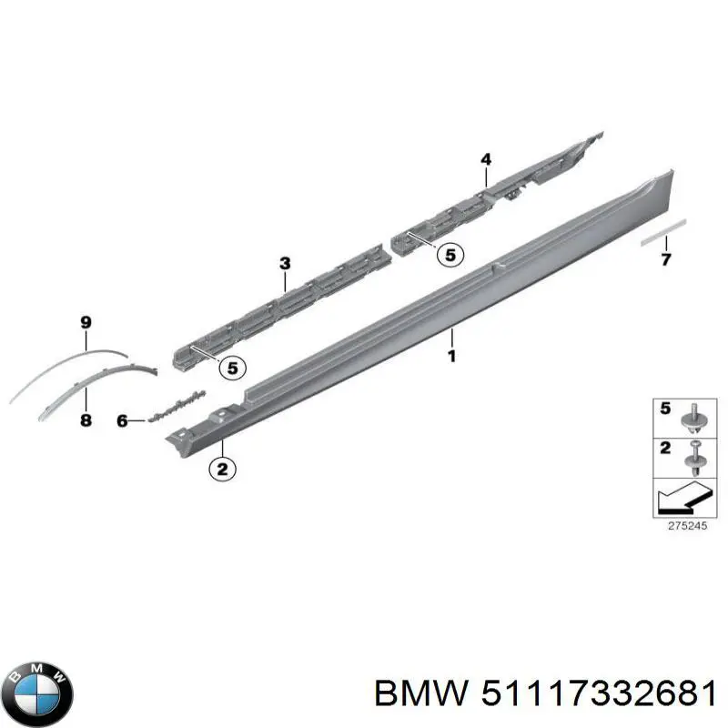 Передний бампер 51117332681 BMW