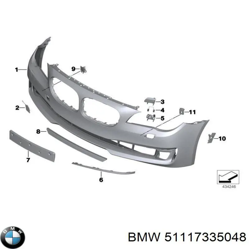 51117335048 BMW tampão dianteira do pára-choque do gancho de reboque