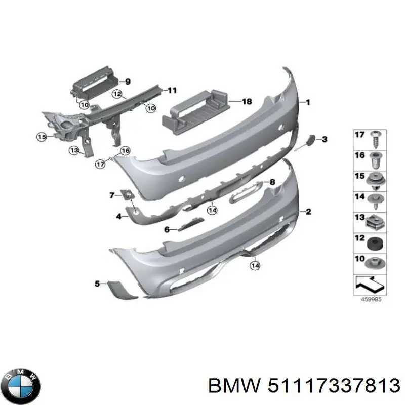 Спойлер переднего бампера левый BMW 51117337813 цена, от 31.69 USD