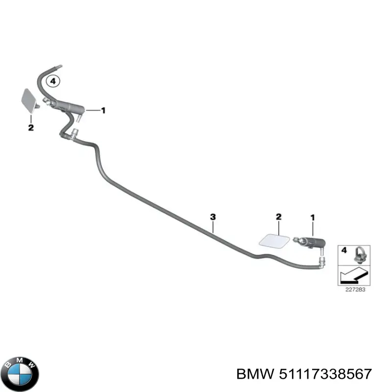 51117338567 BMW Накладка форсунки омывателя фары передней