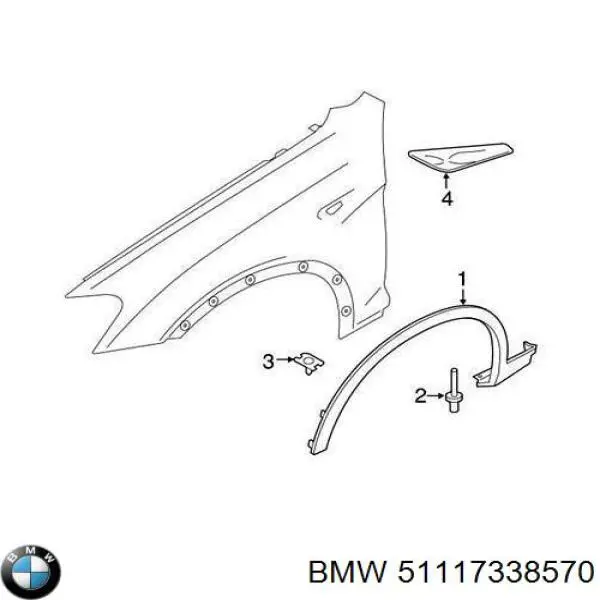 Накладка крыла переднего правого на BMW X3 (F25) купить.