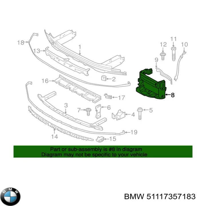 51117357183 BMW Телевизор левый