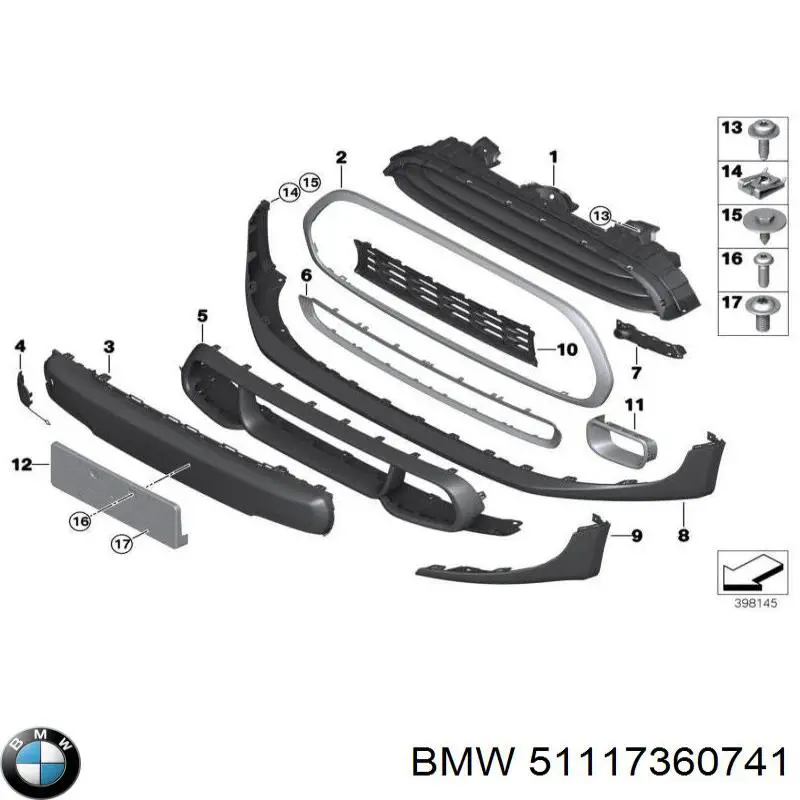  BMW 51117360741 цена, от 38.03 USD